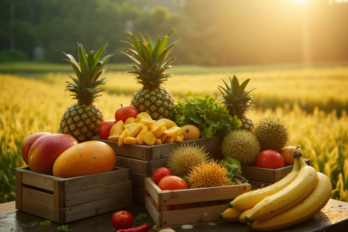 Fresh fruits and vegetables